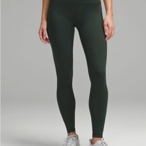 Lululemon Athletica Wundertrain 28” Legacy Green Leggings
